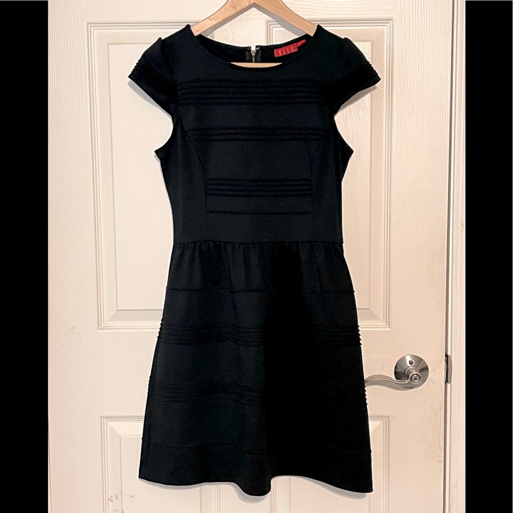 Elle Black Fit and Flare Dress